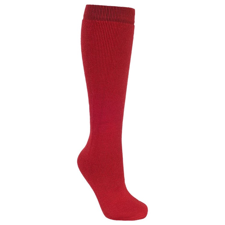 Trespass Adults Unisex Tubular Luxury Wool Blend Ski Tube Socks (Red): image 1