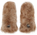 Black & Brown Neve Shearling Gloves: image 1