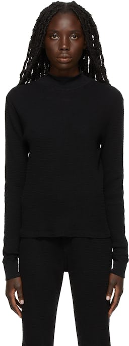 Black Thermal Long Sleeve Turtleneck: image 1