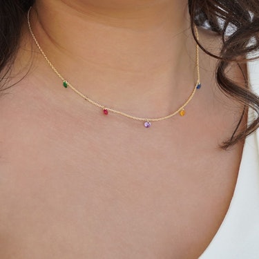 Dainty Rainbow Necklace: additional image