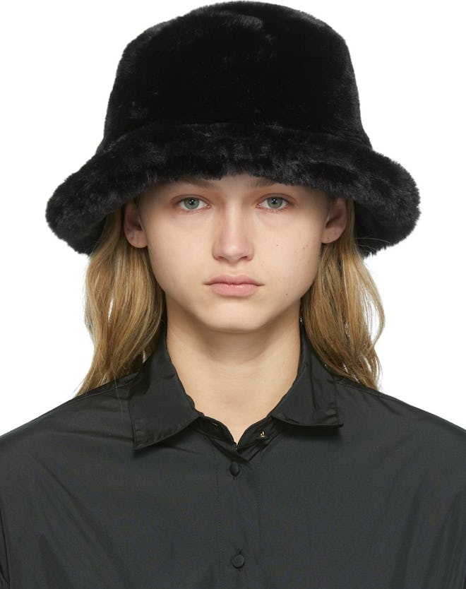 Faux-Fur Bucket Hat: image 1