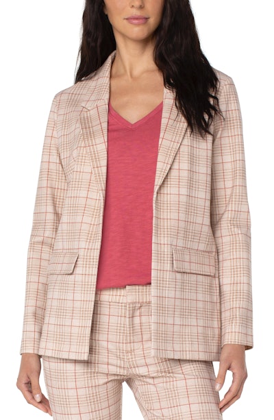 BOYFRIEND BLAZER WITH PRINCESS DART PATTERN KNIT: image 1