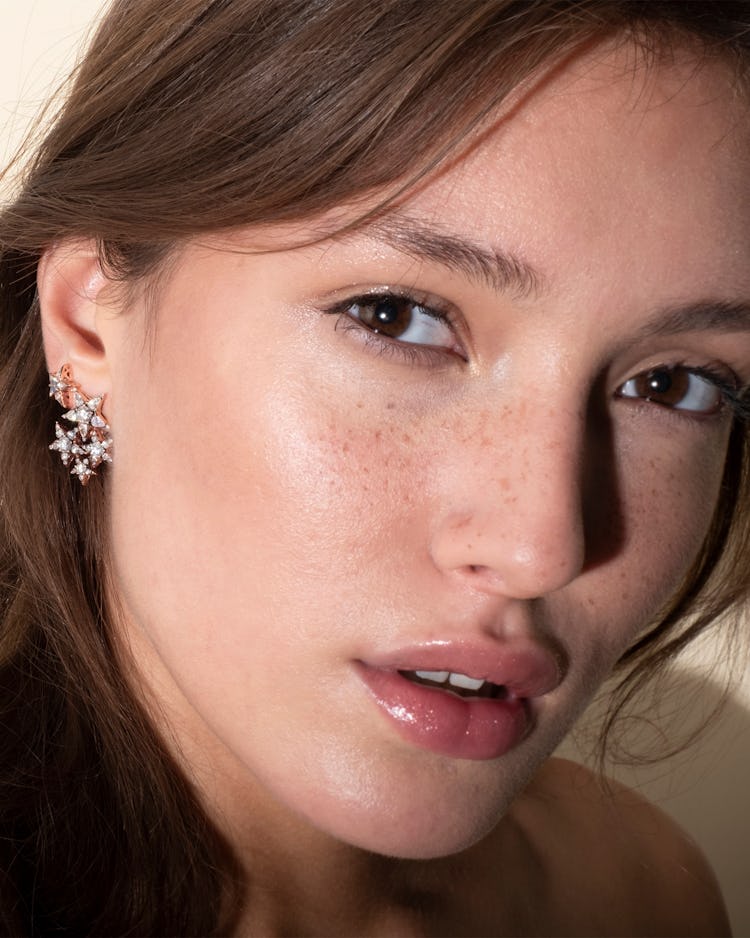 Diamond & Tourmaline Star Cluster Earrings: additional image