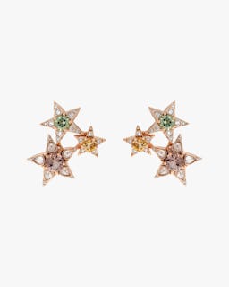 Diamond & Tourmaline Star Cluster Earrings: additional image