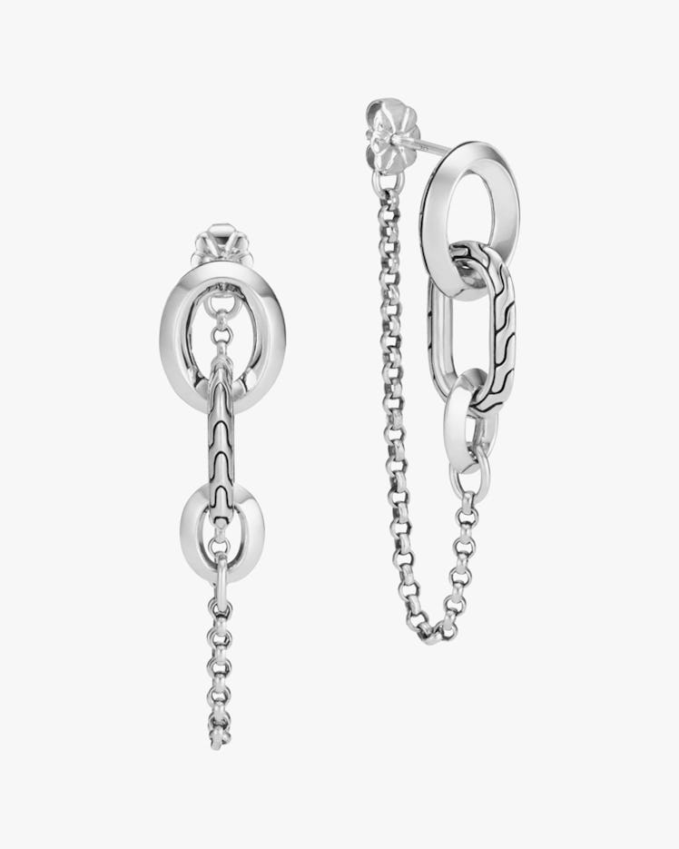 Classic Chain Silver Earrings: image 1