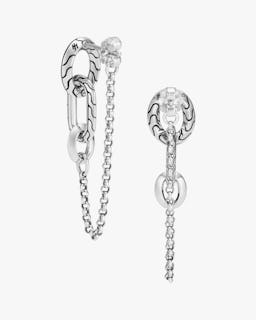 Classic Chain Silver Earrings: additional image