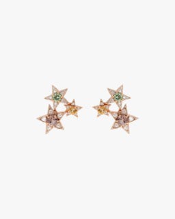 Diamond & Tourmaline Star Cluster Earrings: image 1