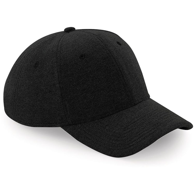 Beechfield® Unisex Jersey Athleisure Baseball Cap (Black): image 1