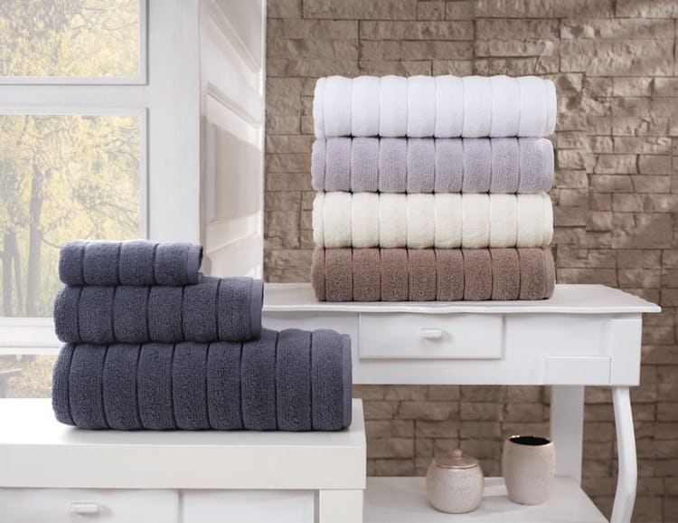 Vague Turkish Cotton 2 pcs Bath Towels: image 1