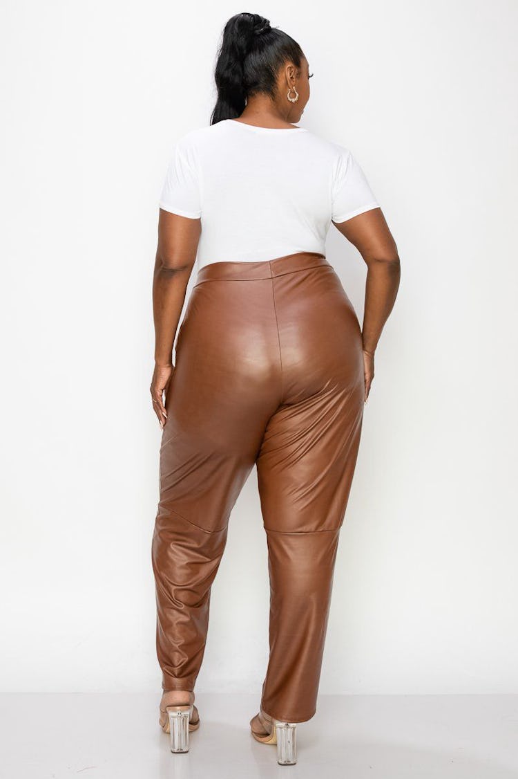 Vegan Leather Pocket Pants: additional image