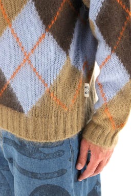 Kenzo Wool And Mohair Argyle Cardigan: additional image