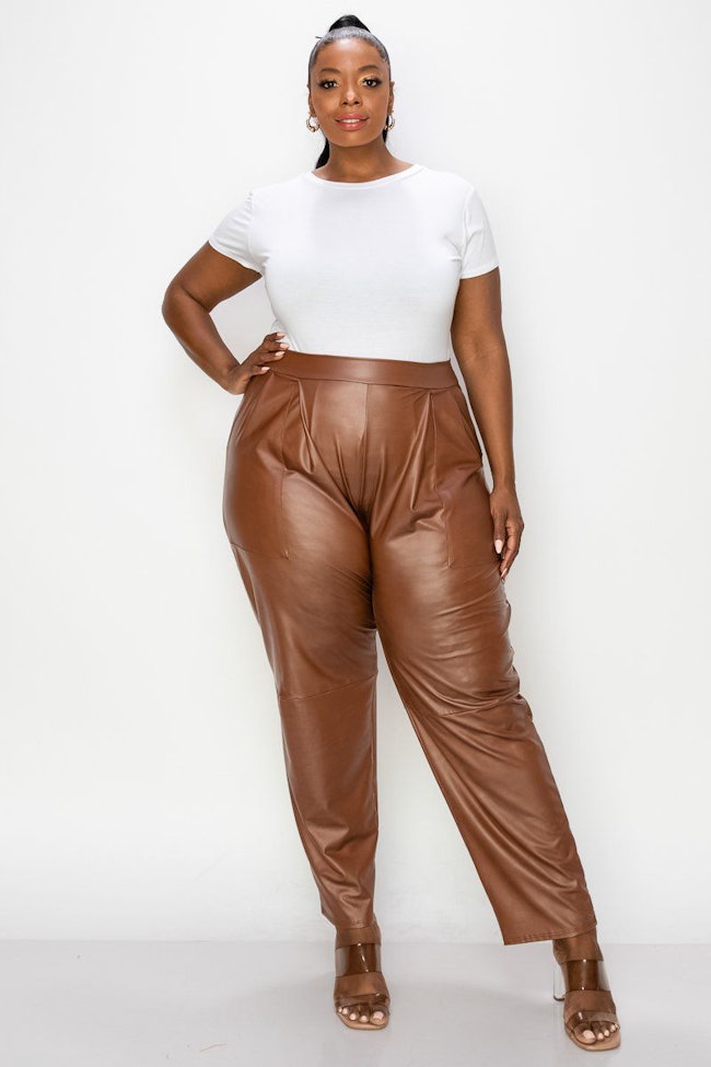 Vegan Leather Pocket Pants: additional image