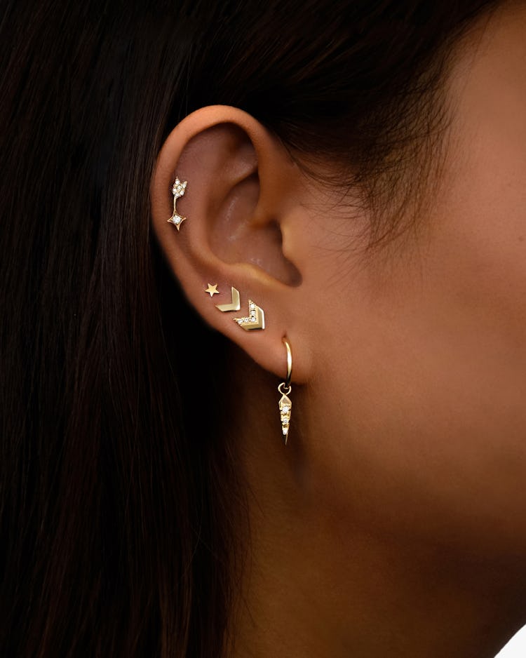 Star Stud Earrings: additional image