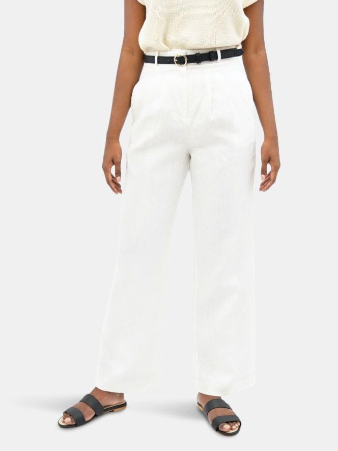 French Riviera Linen Wide Leg Pants: image 1