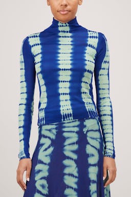 Tie Dye Knit Top in Cobalt Multi: additional image