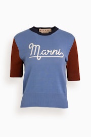 Round Neck Sweater in Light Blue: image 1