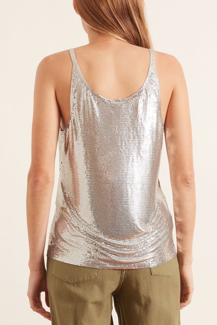 Mesh Icon Tank in Silver: additional image