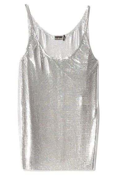 Mesh Icon Tank in Silver: image 1
