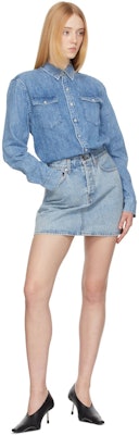 Blue Denim Short Skirt: additional image