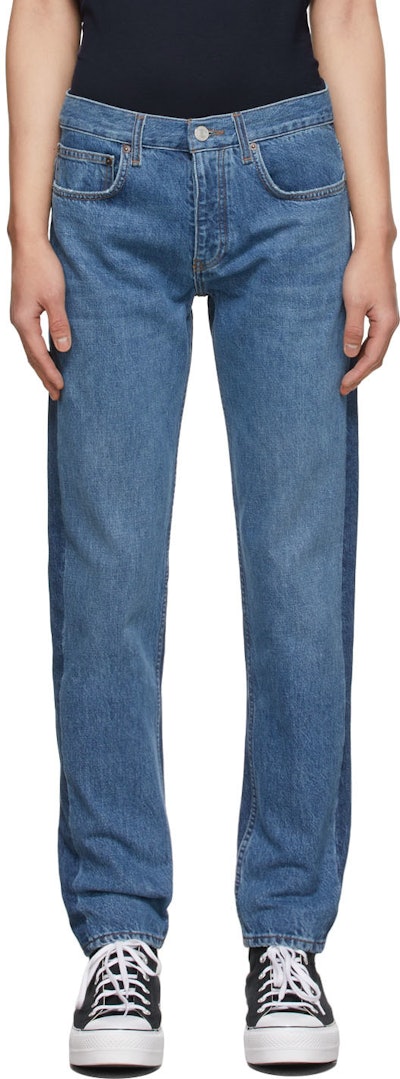 Blue Reconstructed Jeans: image 1