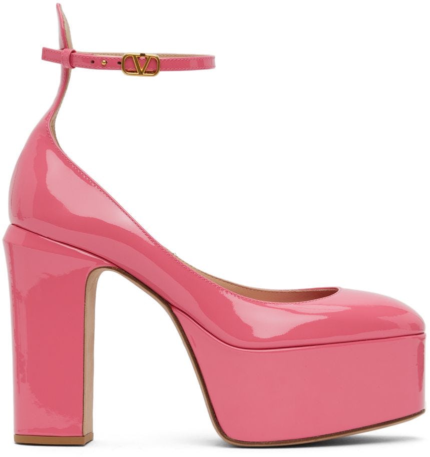 pink heels platform