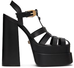 Black La Medusa Platform Sandals: image 1