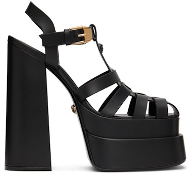 Black La Medusa Platform Sandals: image 1