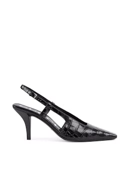 Crocodile Slingback Pumps: image 1