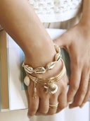 Seven Seas 18k Gold Plated Shell Bracelet: image 1