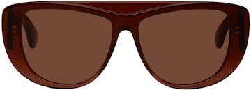 Brown Oversized Mask Sunglasses: image 1