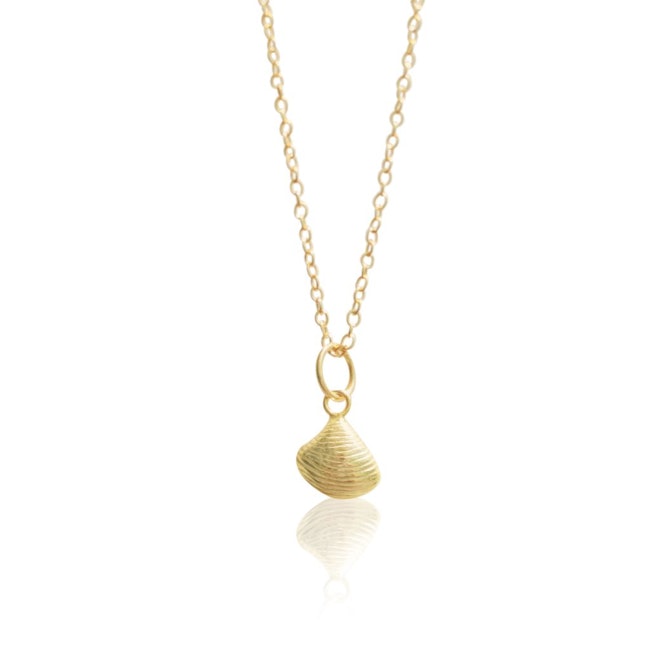Dainty Sea Shell Charm Necklace: image 1