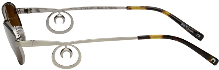 Gunmetal Vuarnet Edition Swirl-Frame Oval Sunglasses: additional image