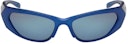 Blue Aluminium Geometric Rectangle Sunglasses: image 1