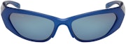 Blue Aluminium Geometric Rectangle Sunglasses: image 1