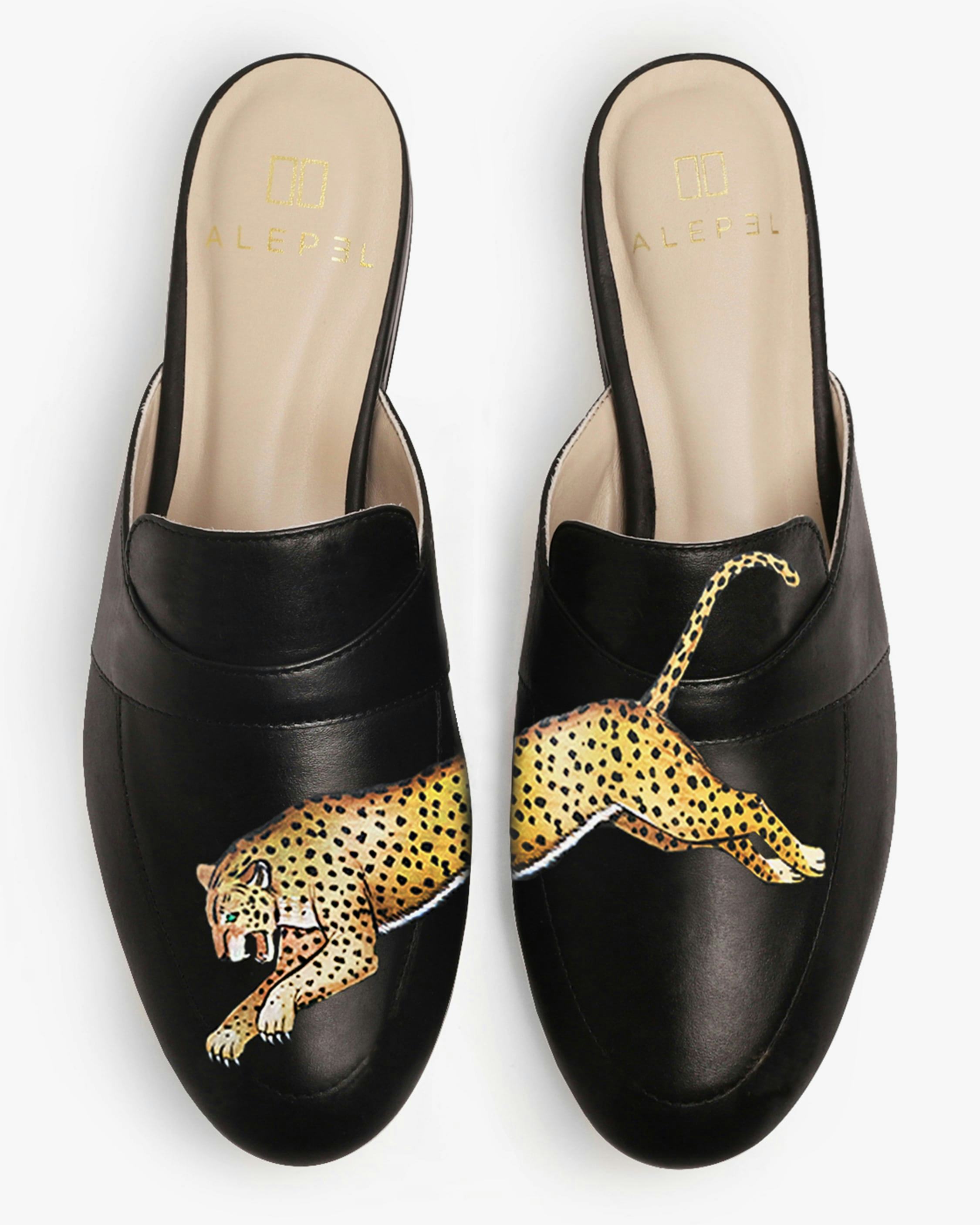 Black Leopard Mule: image 1