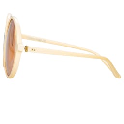 Bianca Round Sunglasses in White: additional image