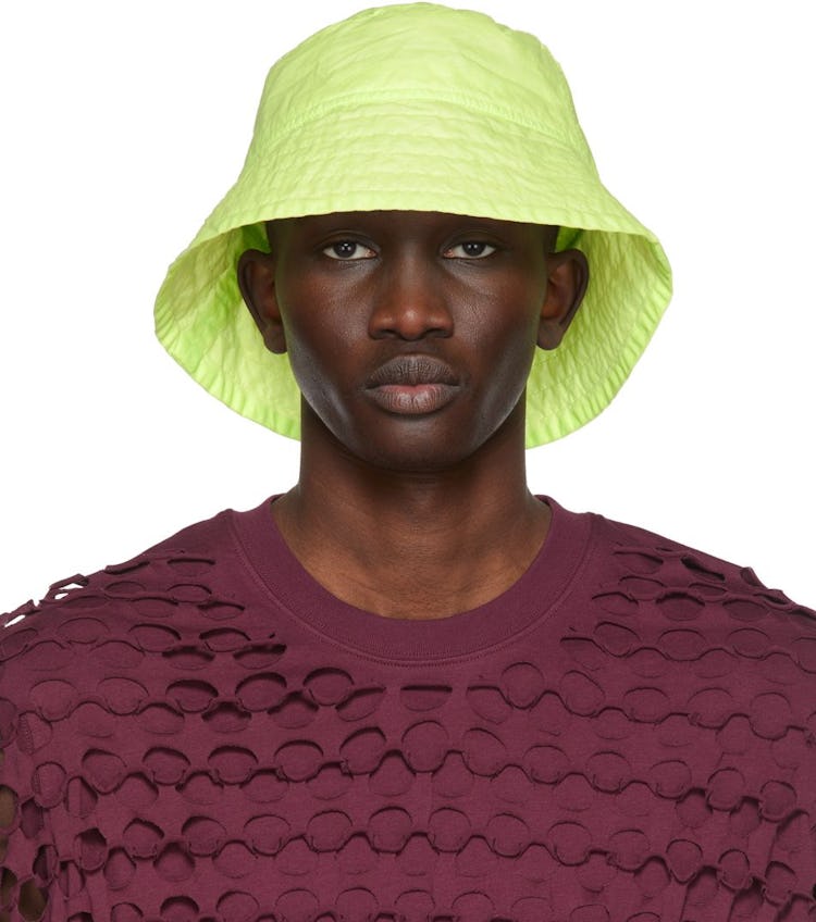 Green Nylon Bucket Hat: additional image