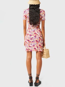 Short Pleated Floral Dress: additional image