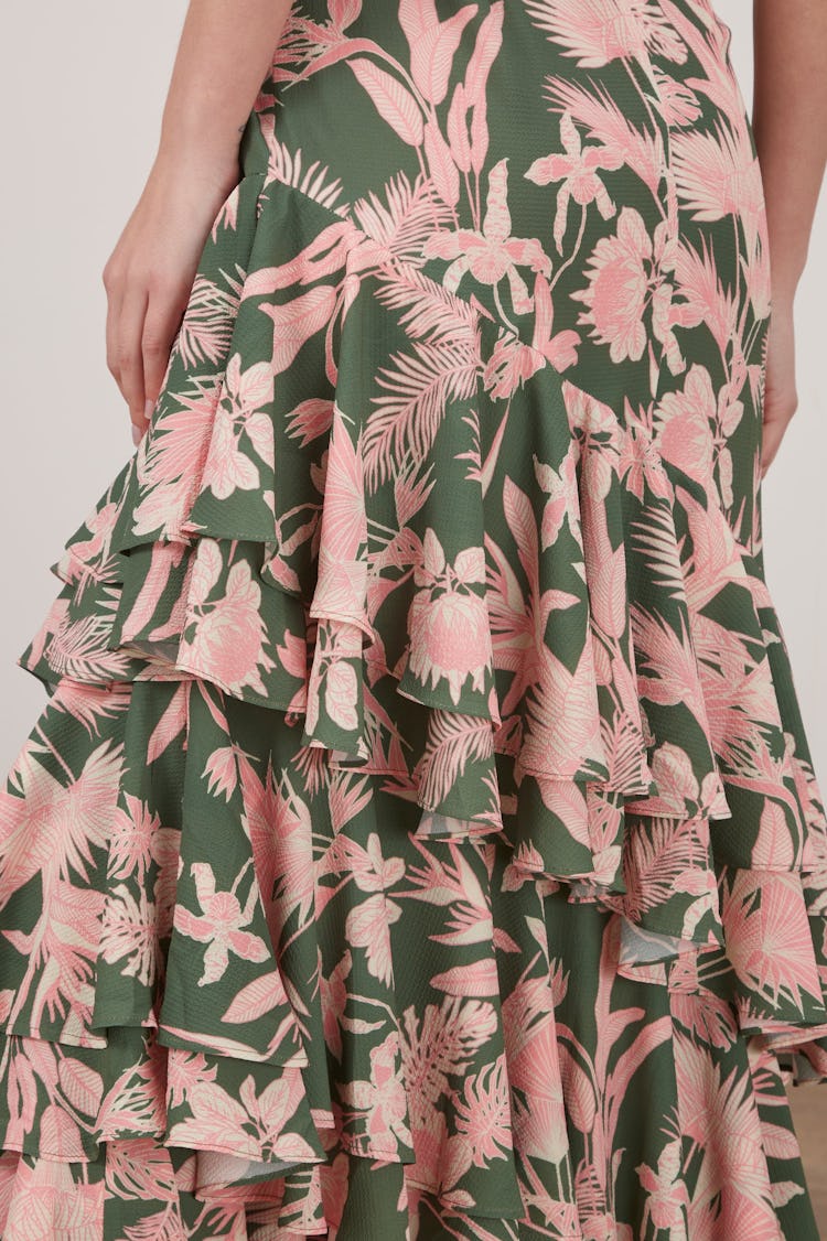Chocolate Dress in Jardin Tropical Verde: additional image