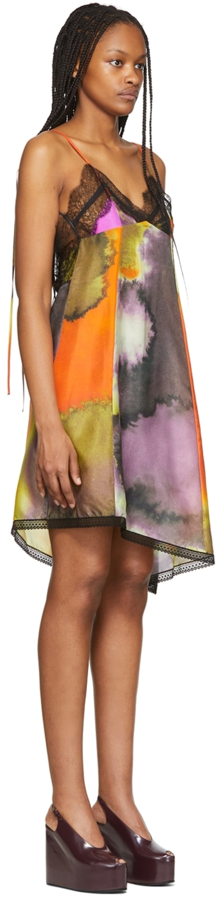 Multicolor Lace Mid-Length Dress: additional image