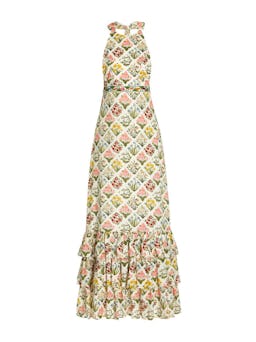 Magnolia Printed Halter Maxi Dress: image 1