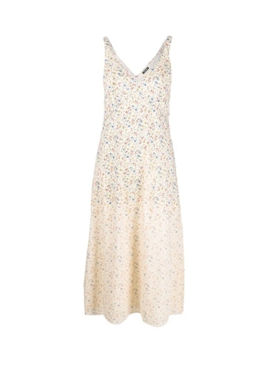 Grunge Floral Midi Slip Dress: image 1