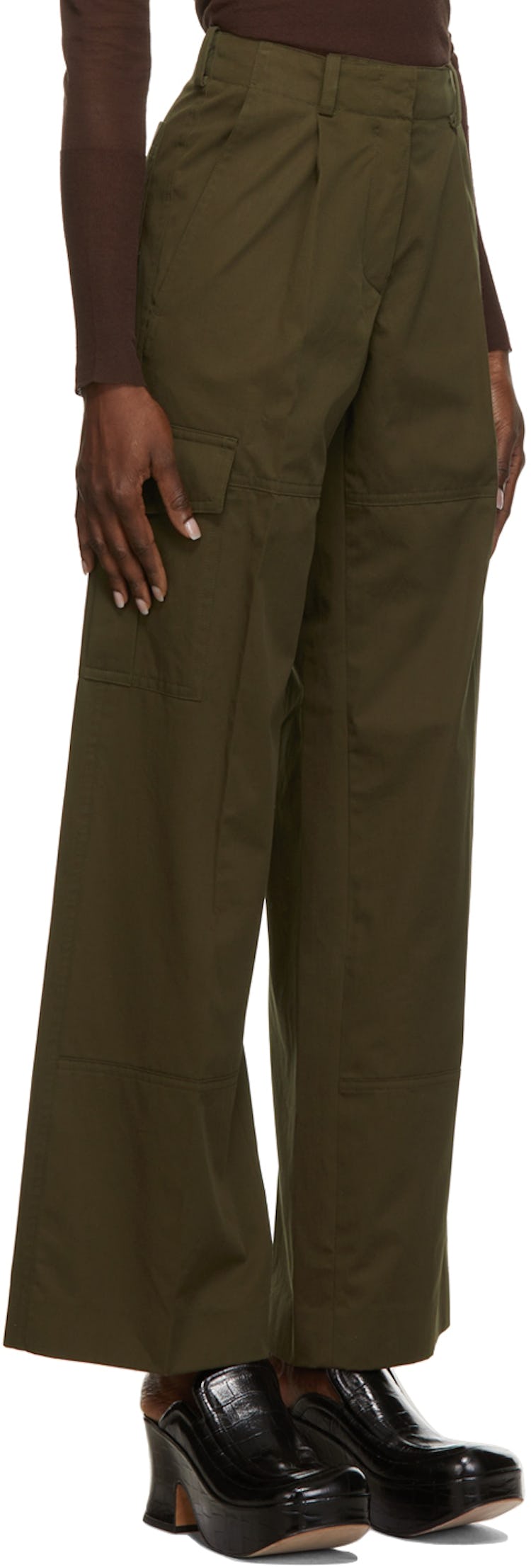Khaki Cargo Trousers: additional image