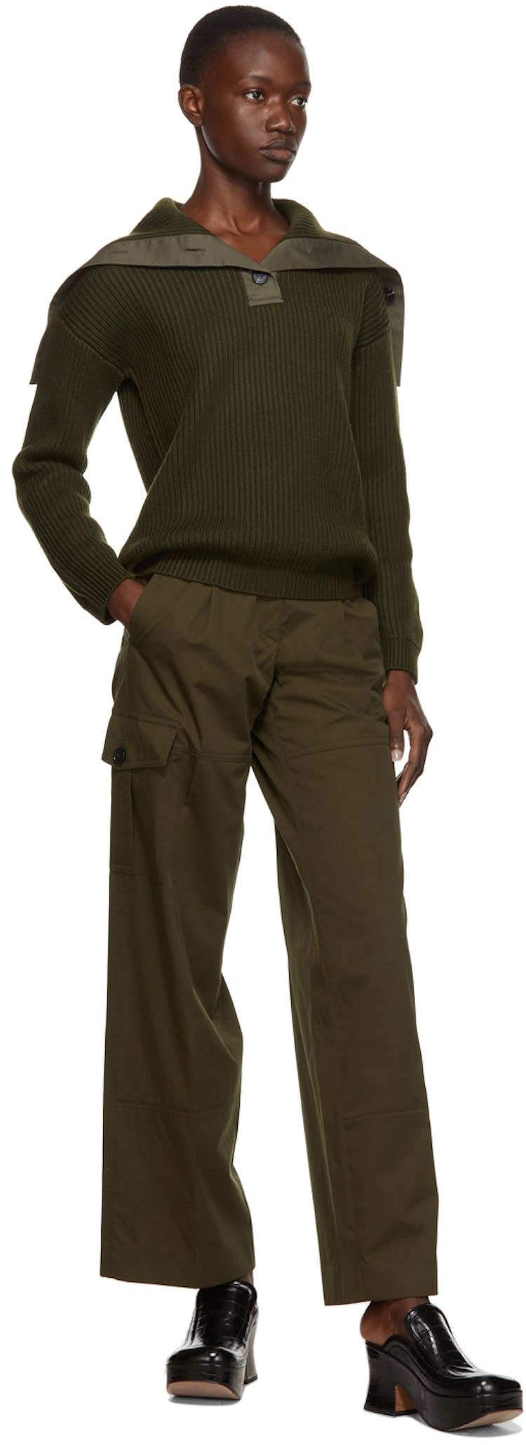 Khaki Cargo Trousers: additional image