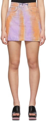 Purple & Orange Spray Paint Skirt: image 1