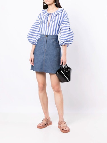 Stretch Denim Mini Skirt: additional image