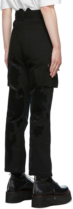 Black Patch Cargo Pants: additional image