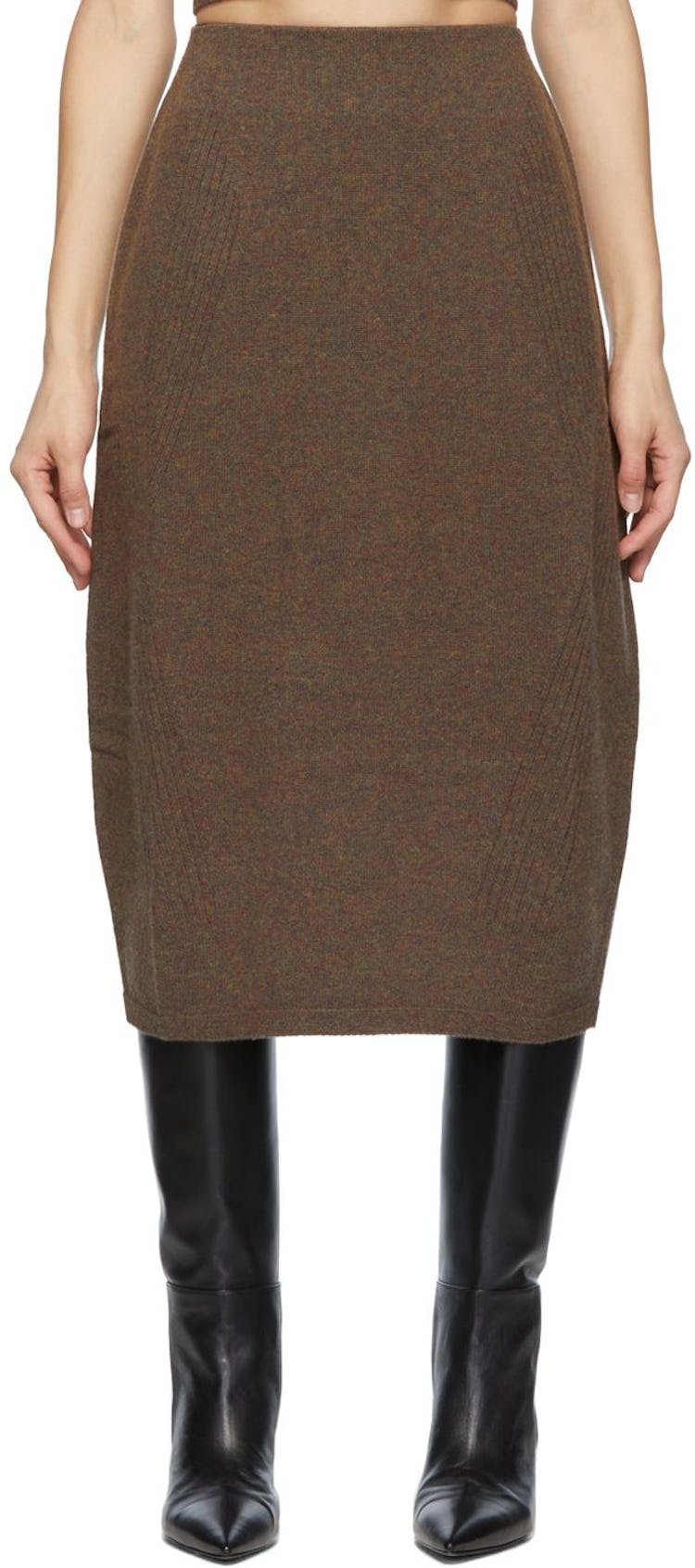 Wool Wholegarment Cocoon Skirt: image 1