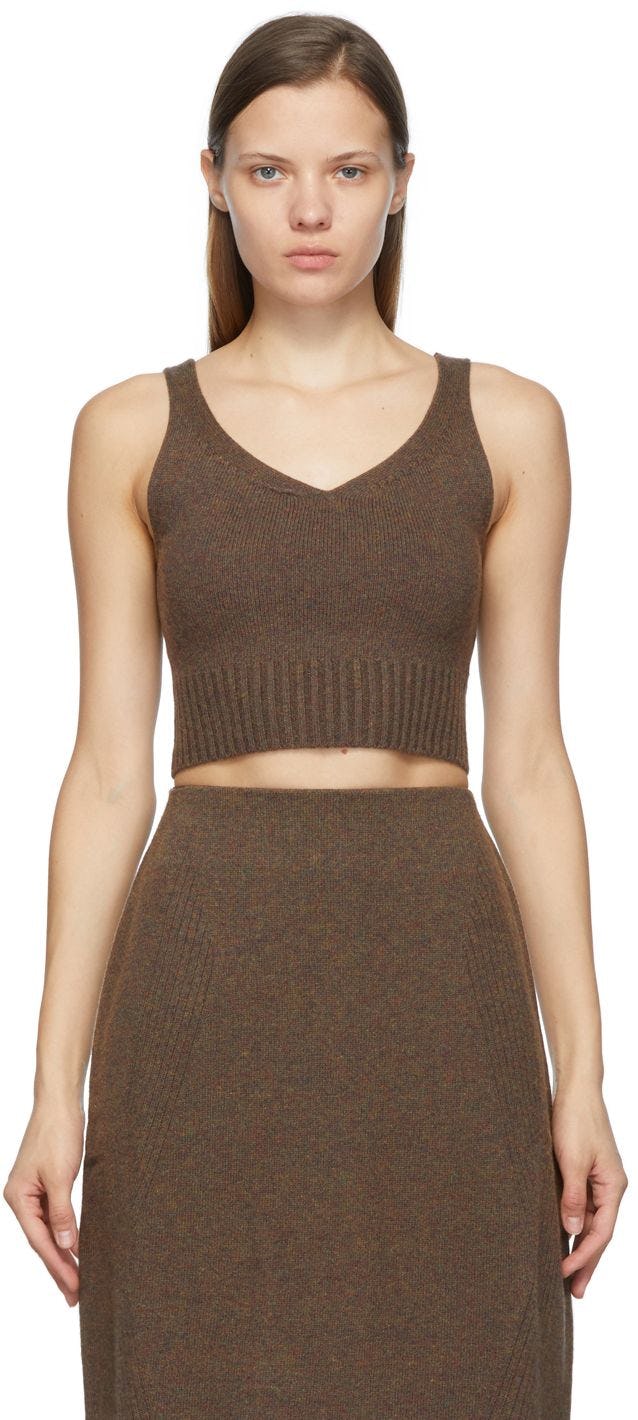 Brown Wholegarment Tank Top: image 1