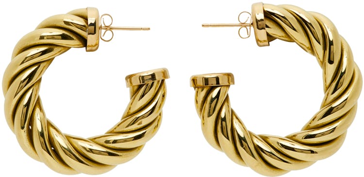 Gold Spira Hoop Earrings: image 1